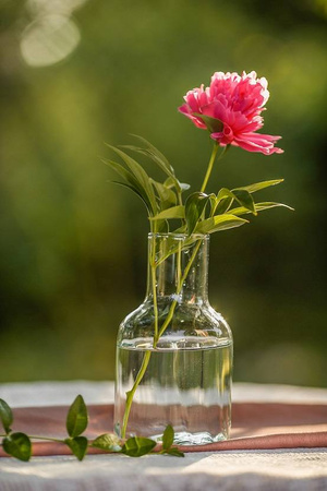 Szklany wazon WL-38 H:19,7cm D:10,5cm OUTLET