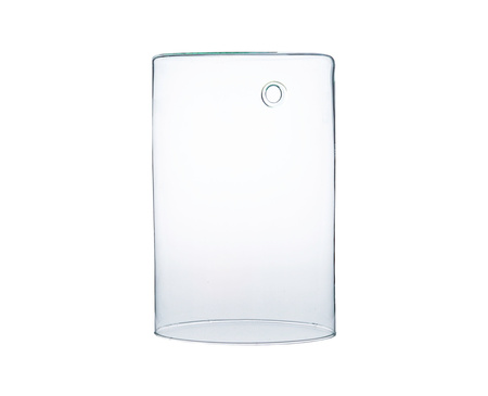 Szklany cylinder H:22,5 D:17 z otworem bocznym