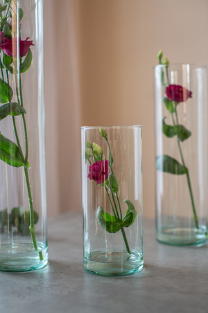 Szklany wazon cylinder H:20cm D:8,5cm