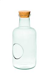 Szklane terrarium W-467B+boczny otwór+korek H:33cm D:15cm