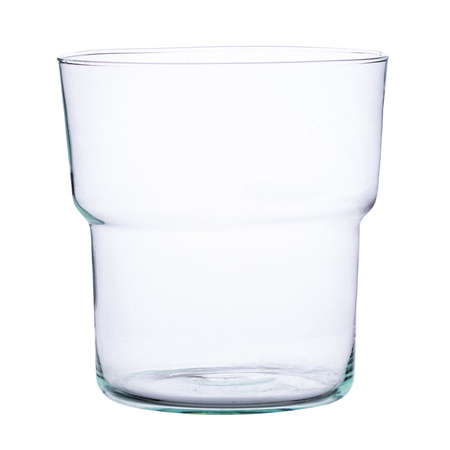 Szklana doniczka W-329A H:16cm D:15,5cm