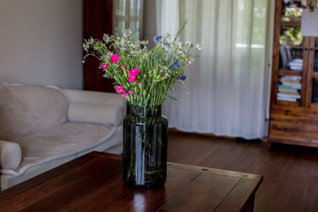 Szklany wazon słój W-395E H:30cm D:19cm Dymiony