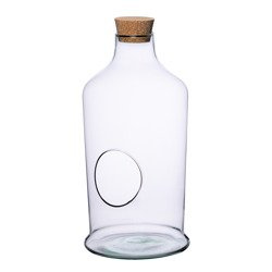 Szklane terrarium W-531+boczny otwór+korek H:35cm D:17,5cm