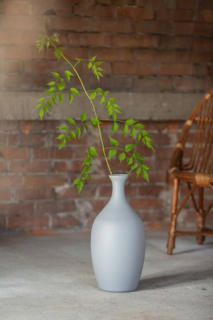 Wazon butelka W-259 szary mat H:48cm D:23cm