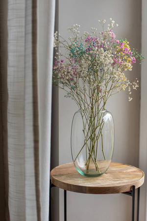 Szklany wazon słój W-599B H:22cm D:15cm