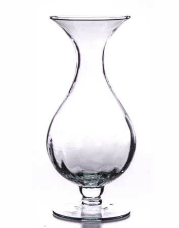 Szklany wazon W-357A OPTYK H:20cm, D:8,5cm