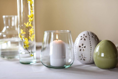 Szklany wazon WL-111B H:13cm D:12cm