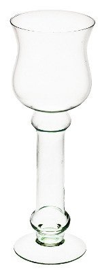 Szklany świecznik na nodze S-7 H:33cm