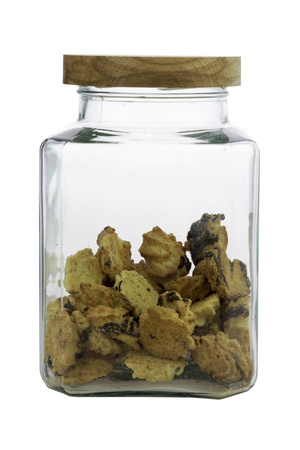 Szklany słój z zakrętką H:20cm D:13,5 cm WM-8G003