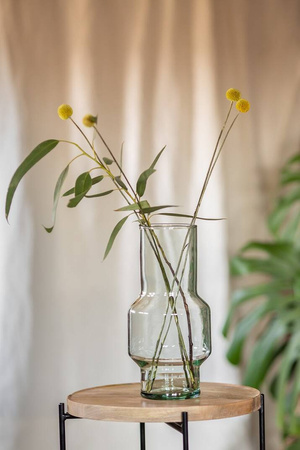 Szklany wazon W-734 H:29cm D:14cm OUTLET 