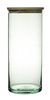 Szklany wazon cylinder H:23cm D:10cm + zatyczka