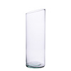 Szklany wazon cylinder skos H:38cm D:11cm