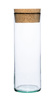 Szklany wazon cylinder H:30cm D:7cm+korek