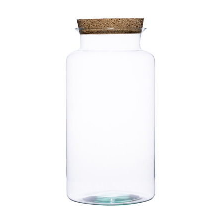 Szklany wazon słój W-332B+korek H:38cm D:19cm