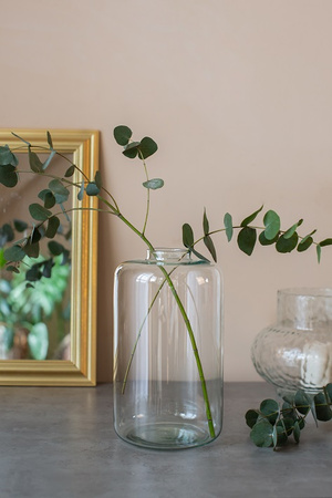 Szklany wazon słój W-606C2 H:25cm D:15cm 