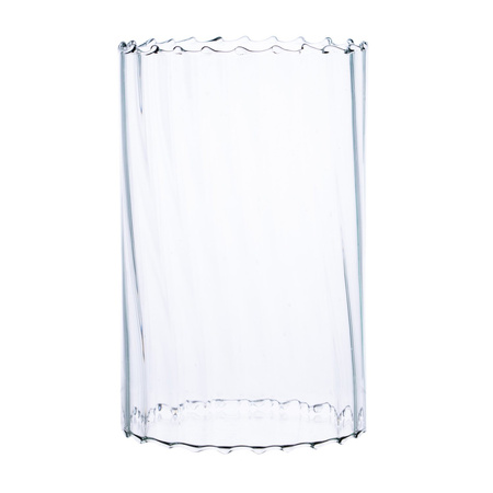 Szklany wazon cylinder optyk bez dna H:21,5cm D:13,5cm 