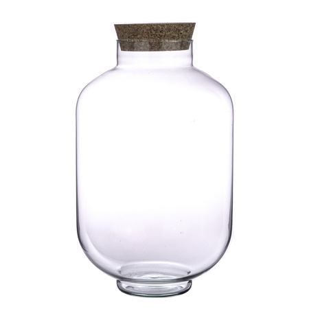Szklane terrarium z korkiem W-261B H:30cm D:18,5cm