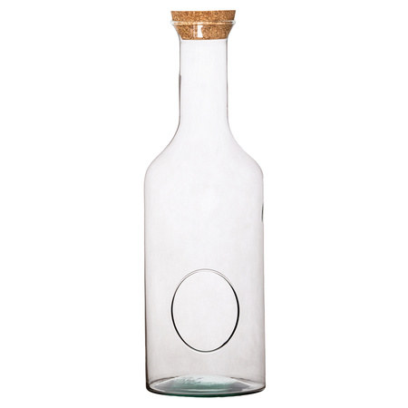 Wazon butelka z korkiem W-504A boczny otwór+korek H:47cm D:15cm
