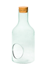Szklany wazon butelka H:33cm D:15cm W-394A+boczny otwór+korek
