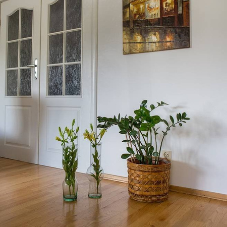 Szklany wazon W-628 H:40cm D:12cm