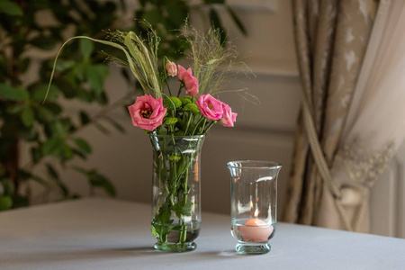 Szklany wazon Atena H:15cm D:9cm