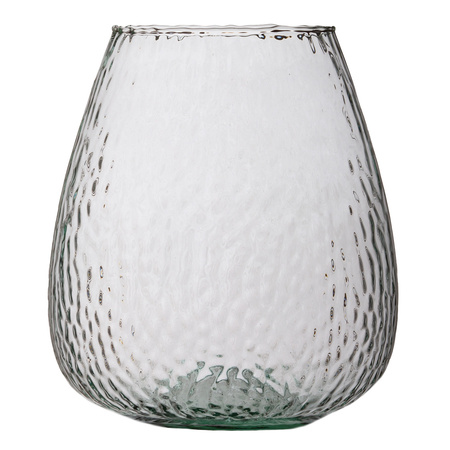 Szklany wazon WL-138 młotkowany H:25cm D:22,8cm