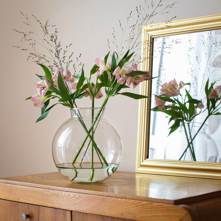 Szklany wazon kula SOFIA H:20cm D:19cm