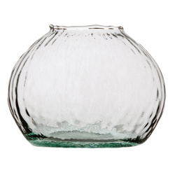 Szklany wazon WL-139 młotkowany H:11,3cm D:15,7cm