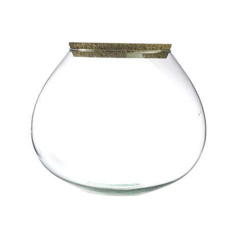 Szklane terrarium kula W-688 H:16,5cm D:22cm