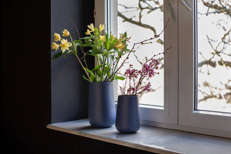 Zestaw wazonów WL-111 + WL-111A Niebieski Mat