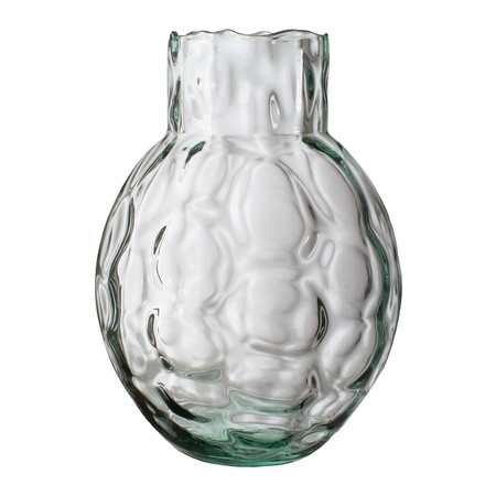 Szklany wazon W-615 pawie oczko H:25cm D:19cm