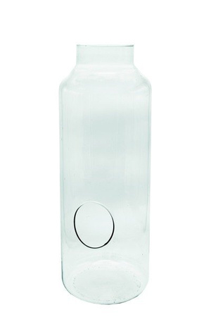 Szklany wazon Słój W-395L+boczny otwór H:50cm D:19cm