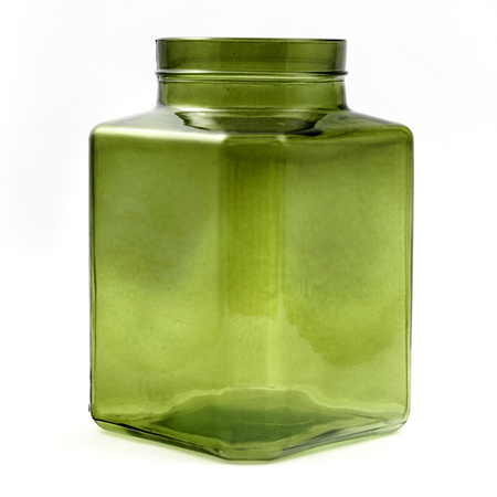 Szklany słój H:20cm D:13,5cm WM-8P003 zielony