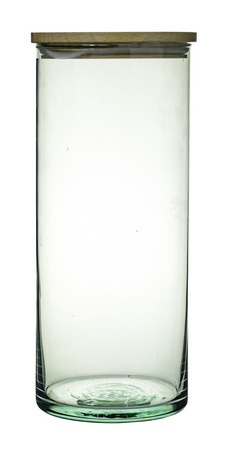 Szklany wazon cylinder H:23cm D:10cm + zatyczka