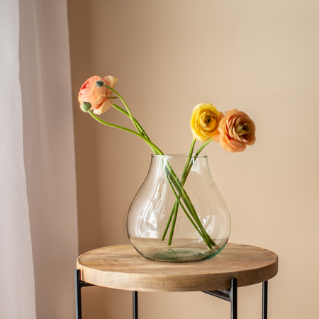 Szklany wazon W-594 H:17cm D:17cm