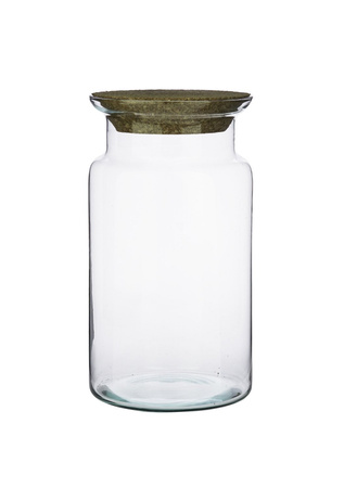 Szklany wazon słój H:25cm D:17cm W-332S1+korek