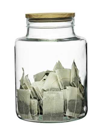 Szklany wazon słój H:20cm D:14,5cm WM-P001 + zatyczka z gumką