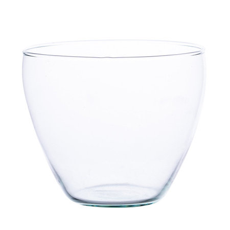 Szklana doniczka W-439 H:14cm D:14,5cm