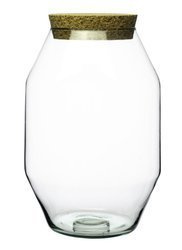 Szklany wazon W-587C+korek H:25cm D:19cm