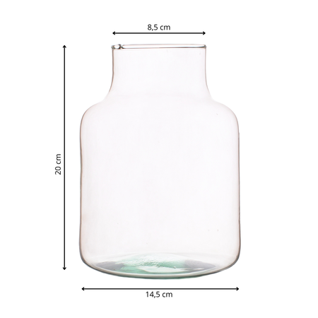 Szklany wazon słój W-395K2 EMMA H:20cm D:14,5cm