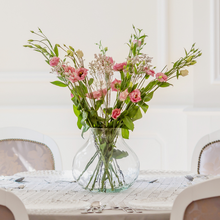 Szklany wazon W-591B Bubble H:26cm D:28cm