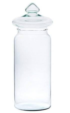 Szklany wazon słój W-332B+pokrywka H:43,5cm D:19cm