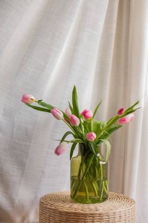 Szklany wazon słój W-395K2 H:20cm D:14,5cm Olive