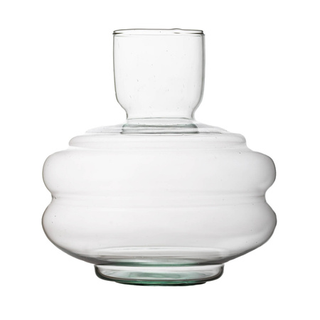 Szklany wazon W-717 H:19cm D:18cm