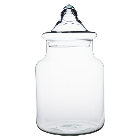 Szklany wazon słój W-395C1 + szklana pokrywka