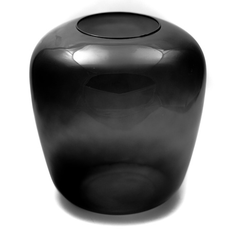 Szklany wazon W-586A smoked H:25,5cm D:23,5cm