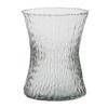 Szklany wazon klepsydra W-466B młotkowany H:20cm D:16cm