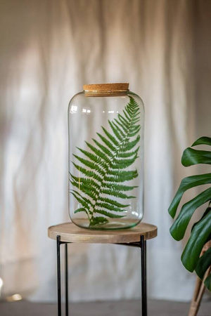 Wazon szklany słój W-606A+korek H:41cm D:23cm