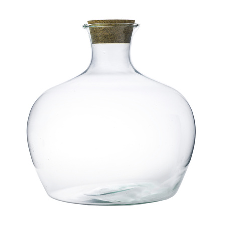 Szklany wazon+korek W-257 H:23cm D:23cm