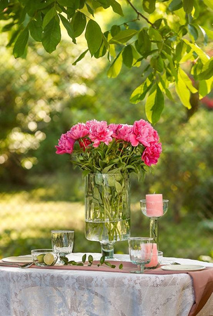 Szklany wazon na stopie W-577 H:25cm D:11,5cm